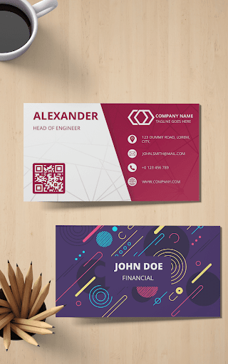 Screenshot of Business Card Maker, Templates