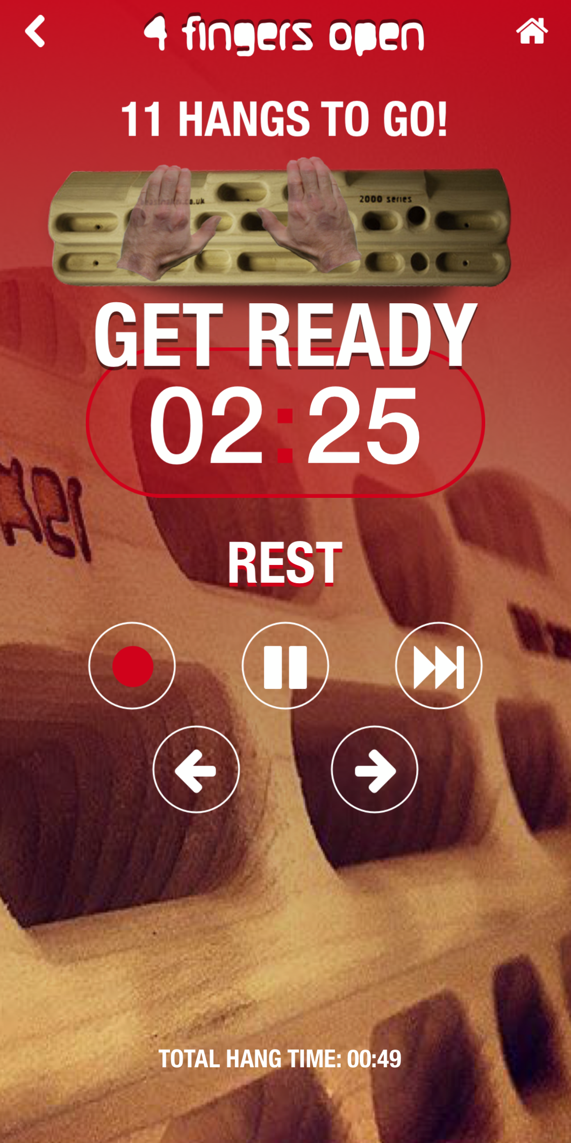 Beastmaker Training App Screen 2