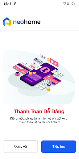 neoHome ứng dụng cư dân Screen 2