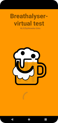 Android application Breathalyser- virtual test screenshort