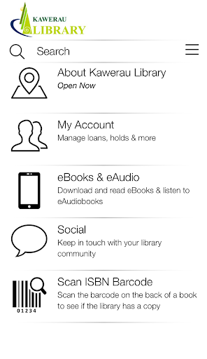 Android application Kawerau District Library screenshort