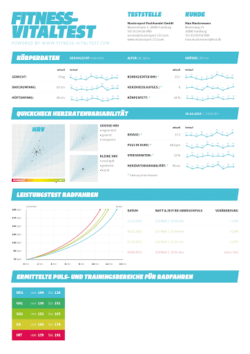 Android application Fitness-Vitaltest screenshort