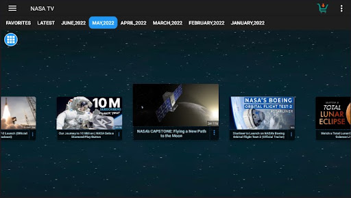 Screenshot of NASA TV (Unofficial)