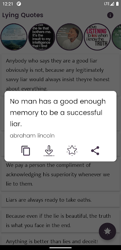 Lying Quotes and Sayings Screen 3