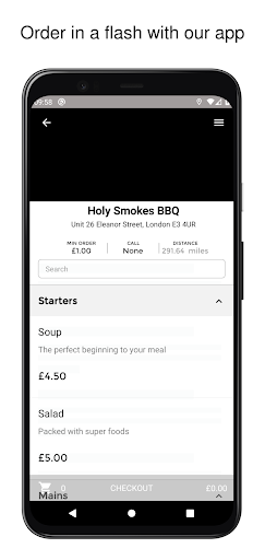 Android application Holy Smokes BBQ screenshort