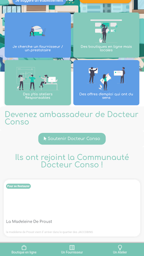 Android application Docteur Conso screenshort