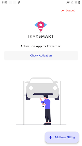 Android application Traxsmart AIS140 Fitter App screenshort