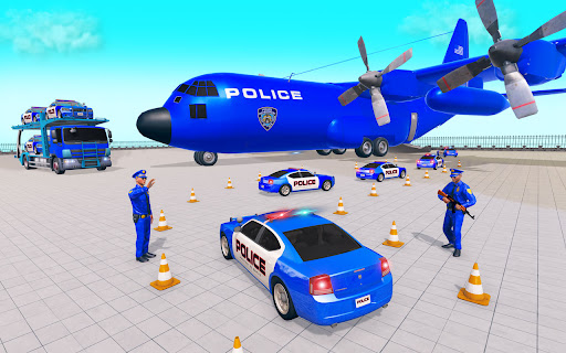 Police Car Transporter Truck3D