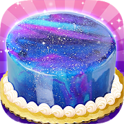 Galaxy Mirror Glaze Cake - Sweet Desserts Maker  Icon
