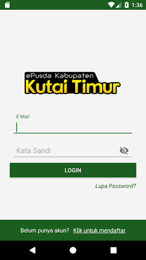 Android application ePusda Kabupaten Kutai Timur screenshort