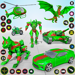 Army Dragon Robot Transform 3D