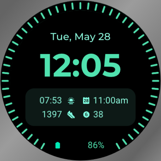 G030 Dual Tone Watch Face Logo