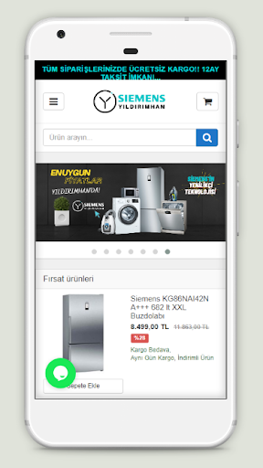 Android application YILDIRIMHANDTM screenshort