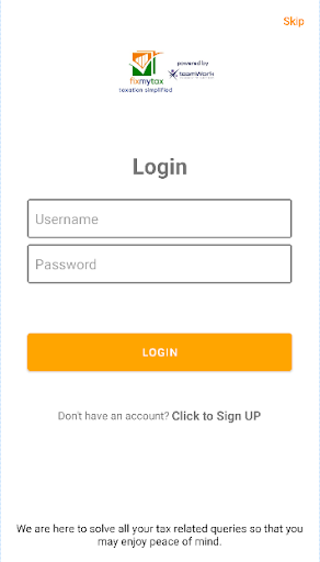 Android application FixMyTax screenshort
