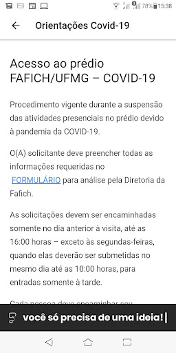Comitê Local Fafich UFMG Covid Screen 2