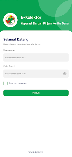 Android application E- Kolektor Kertha Dana screenshort