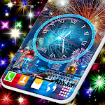 Cover Image of Download Fireworks Clock Live Wallpaper  APK
