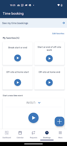 Interflex teamtime Screen 2