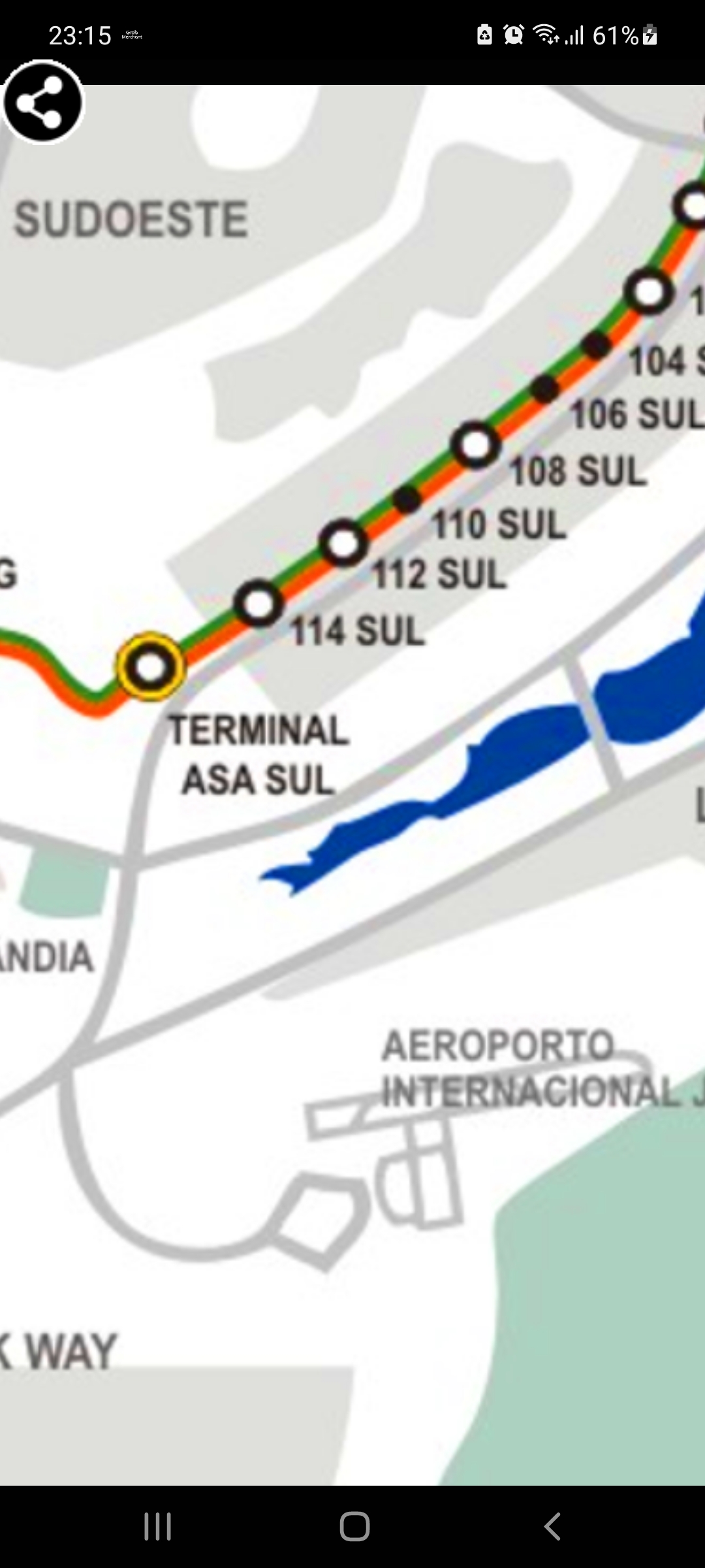 Android application Brasilia Metro Map screenshort
