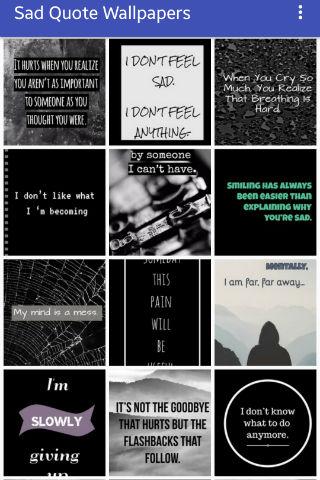 Android application Sad Quote Wallpapers screenshort
