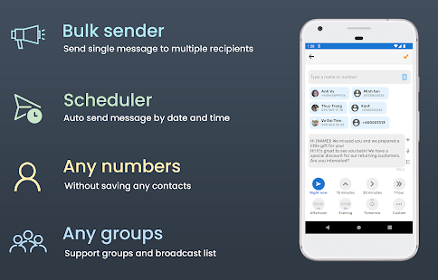 Do It Later: Auto WhatsApp SMS Screenshot