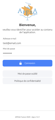 Android application APESA France screenshort