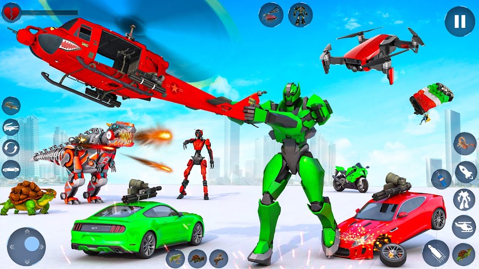 #7. Multi Animal Robot Car Game (Android) Podle: FunGameHub