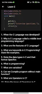 C Language Programs