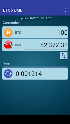 Android application Bitcoin x Bermudian Dollar screenshort