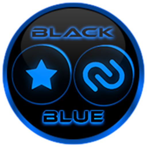 Flat Black and Blue Icon Pack 12.1 Icon