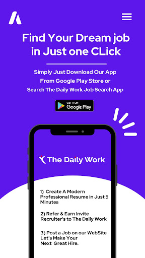 The Daily Work Job Search App Screen 3