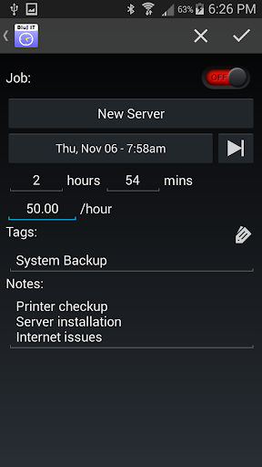 Time Tracker - Timesheet Screen 3