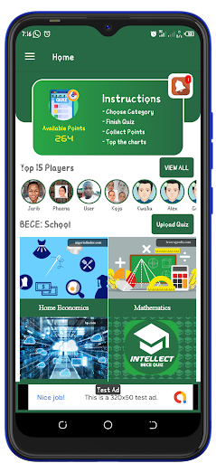 Android application QUIZBIES: WAEC BECE Passco screenshort
