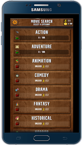 Android application Movie Word Search screenshort