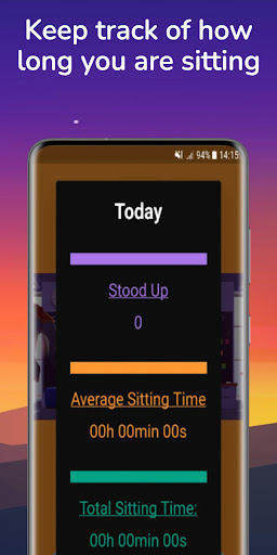 StandUp: Your Health Reminder Screen 3