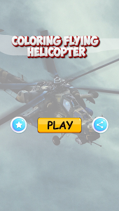 coloring flying helicopter