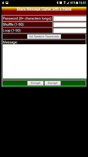 Android application Pat's Message Cipher screenshort