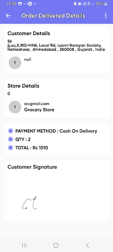 Android application Your Market Delivery Boy screenshort