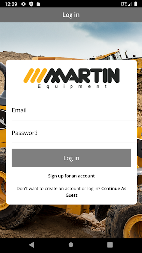 Android application Martin Equipment screenshort