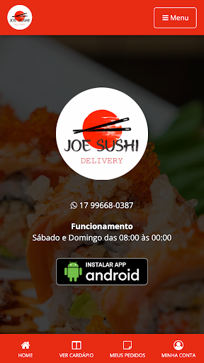Android application Joe Sushi screenshort