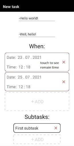 Android application Universal Task Organiser screenshort