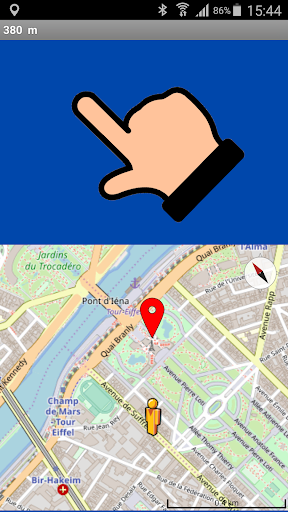 Android application Where is the Eiffel Tower screenshort