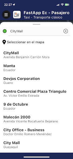 FastApp Ec - Pasajero Screen 3