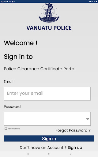 vanuatu police clearance Screen 3