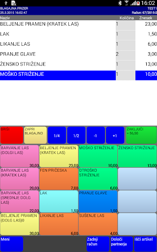 Android application Telemachova Mobilna Blagajna screenshort
