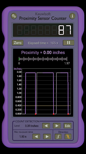 Screenshot of Proximity Sensor Counter