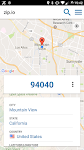 screenshot of Zip Code