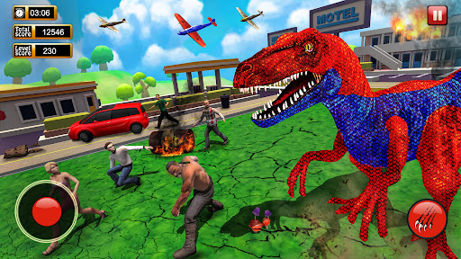 Android application Dinosaur Games City Rampage screenshort