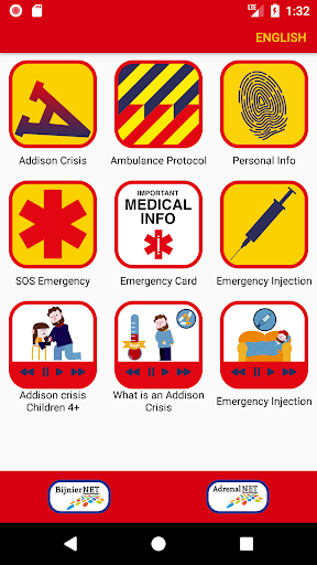 Android application Adrenals screenshort