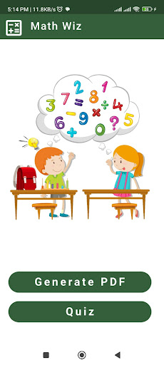 Android application Mathematics Wizard screenshort